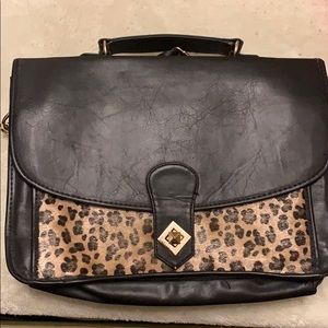 BDG Faux Leather Messenger Bag